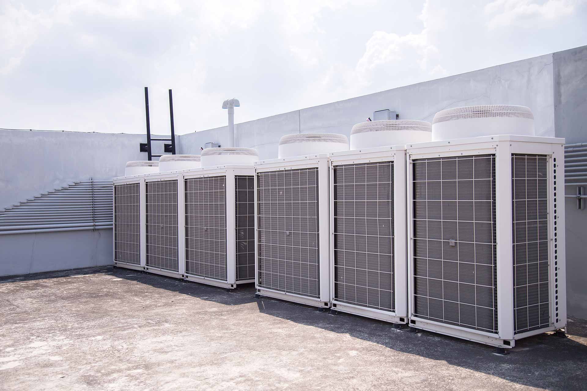 Industrial AC units on roof