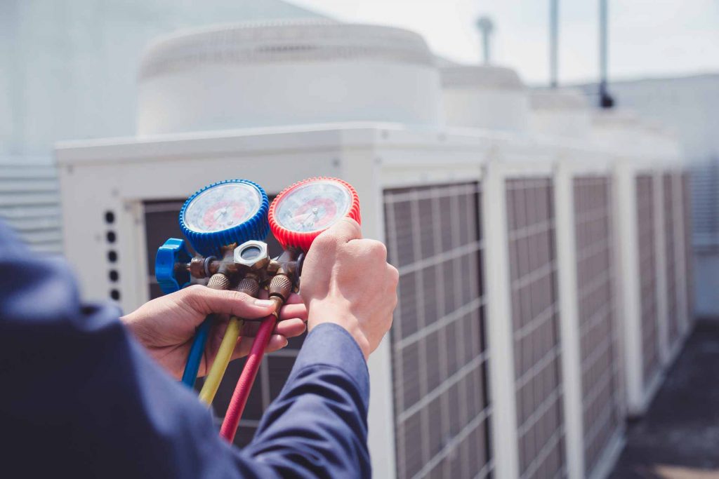 Inspecting HVAC units